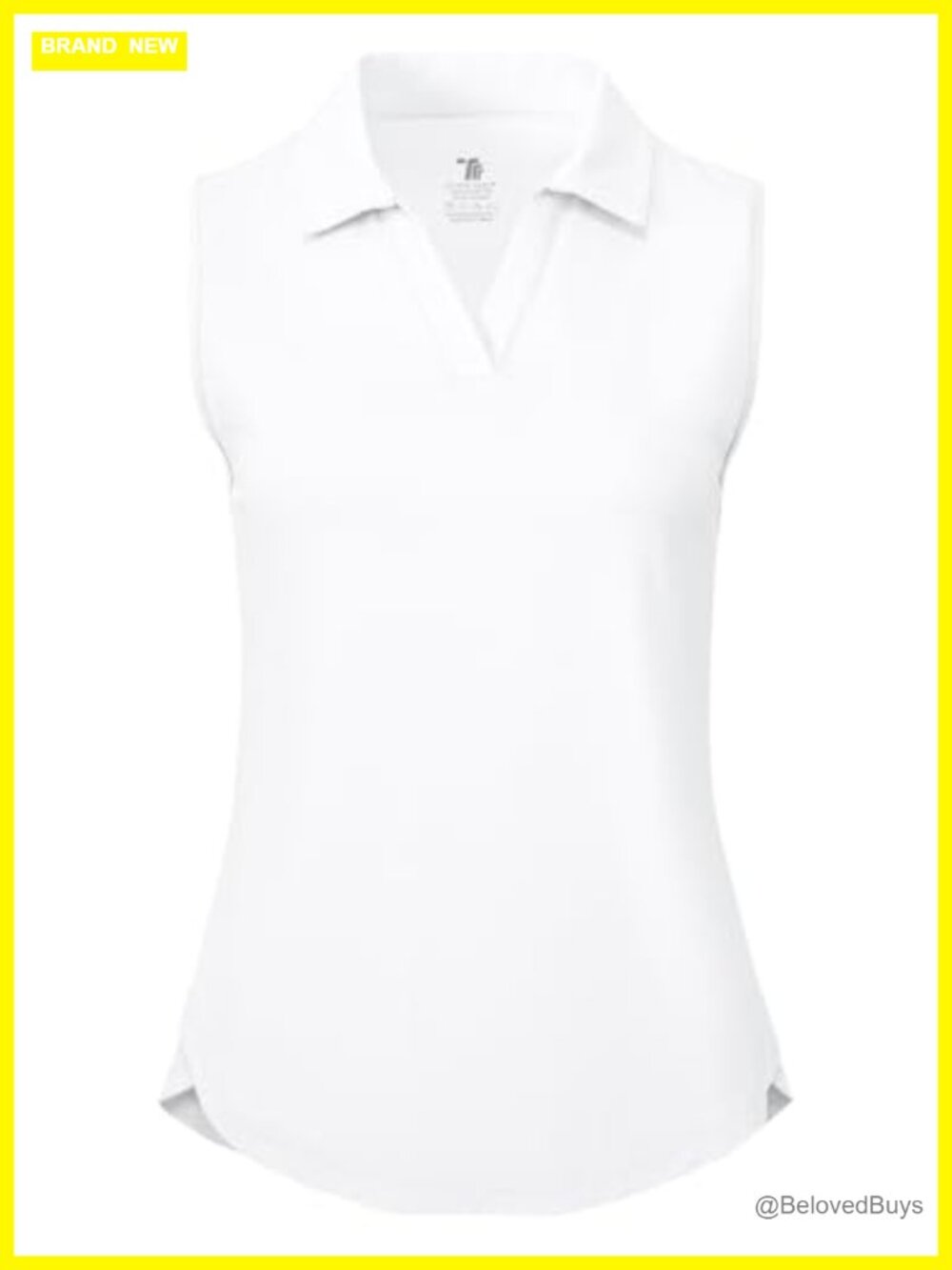 Sleeveless Golf Polo Shirt V Neck Tennis Tank Top UPF 50+ Quick Dry Athletic